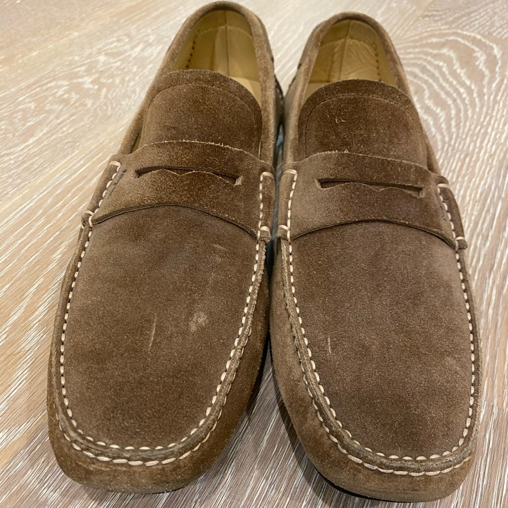 Ferragamo brown suede shoes